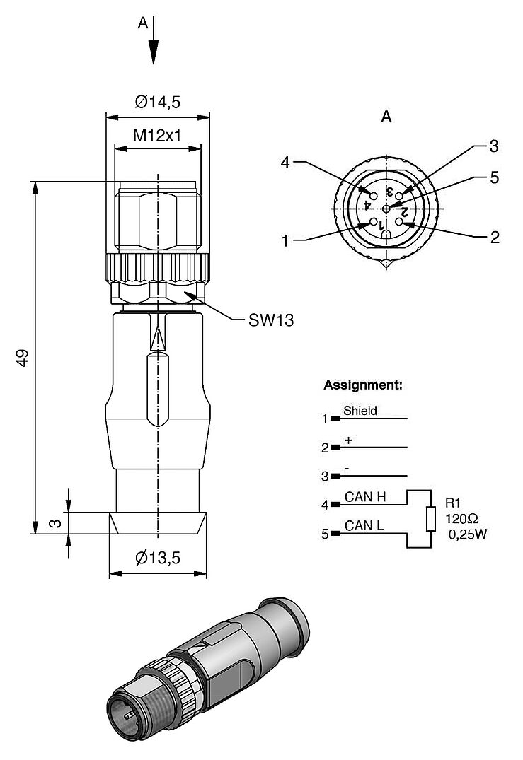 Z CEW12067S encoder female connector Z CEW12067S encoder female connector