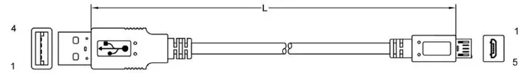 Zeichnung drawing speedMATE USB Kabel cable Zeichnung drawing speedMATE USB Kabel cable