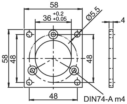 Z QF58B encoder square flange