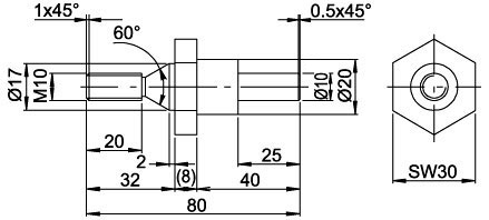Z WDGWA10M10 encoder shaft adapter Z WDGWA10M10 encoder shaft adapter