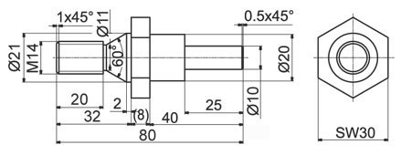 Z WDGWA10M14 encoder shaft adapter